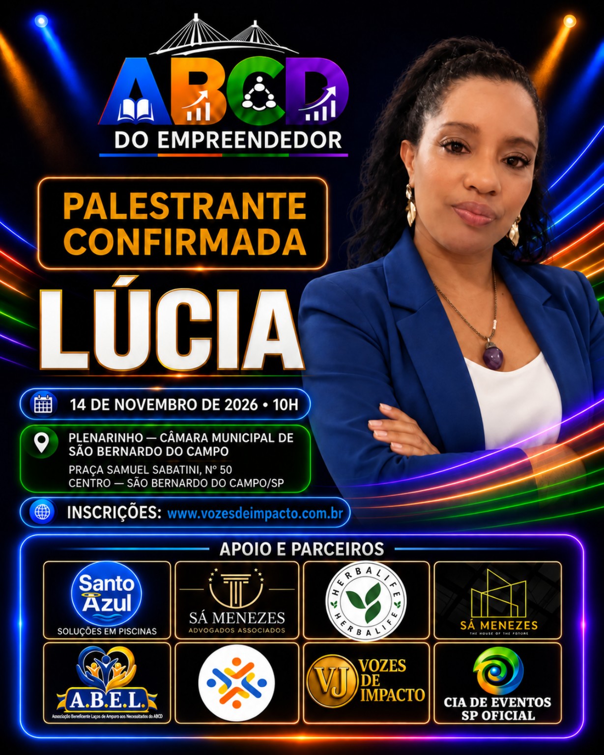 Card de Lúcia no ABCD do Empreendedor