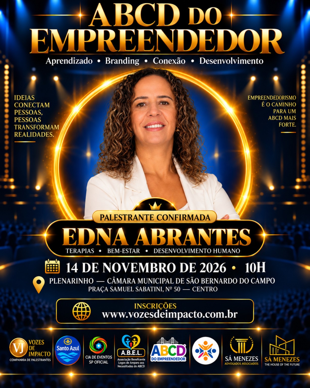 Card de Edna Abrantes no ABCD do Empreendedor