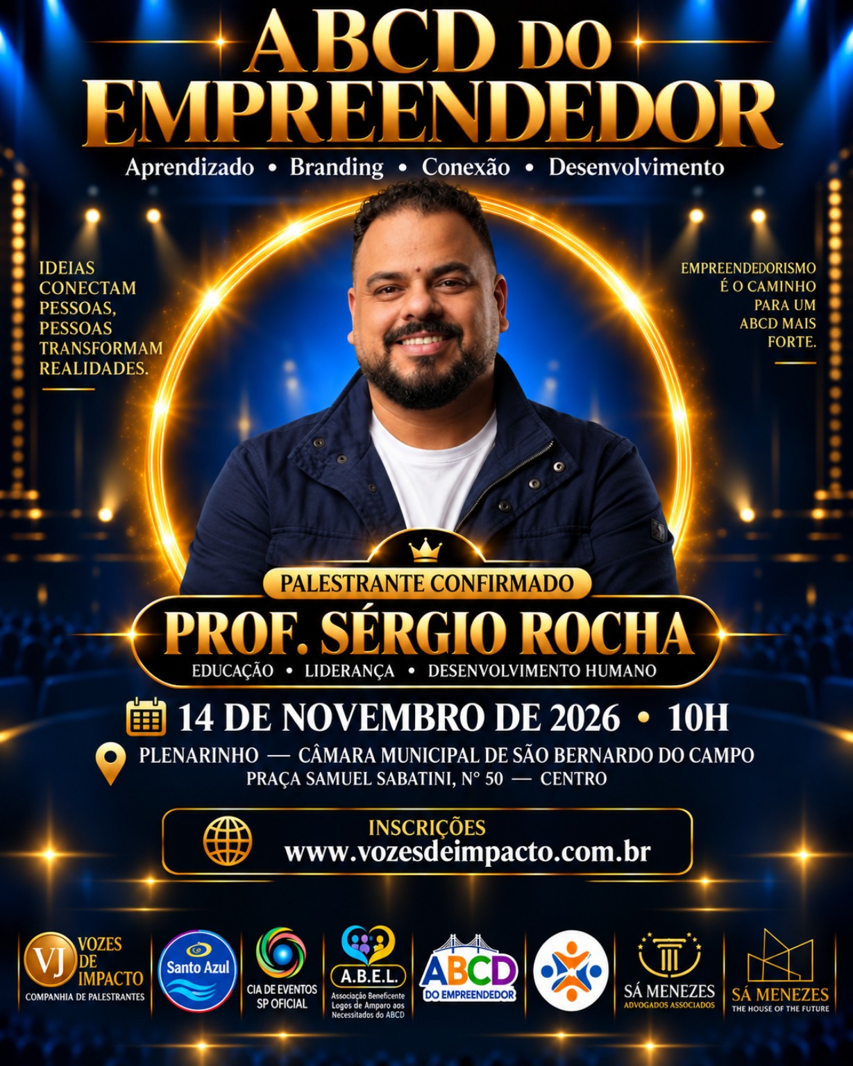 Card de Prof. Sérgio Rocha no ABCD do Empreendedor