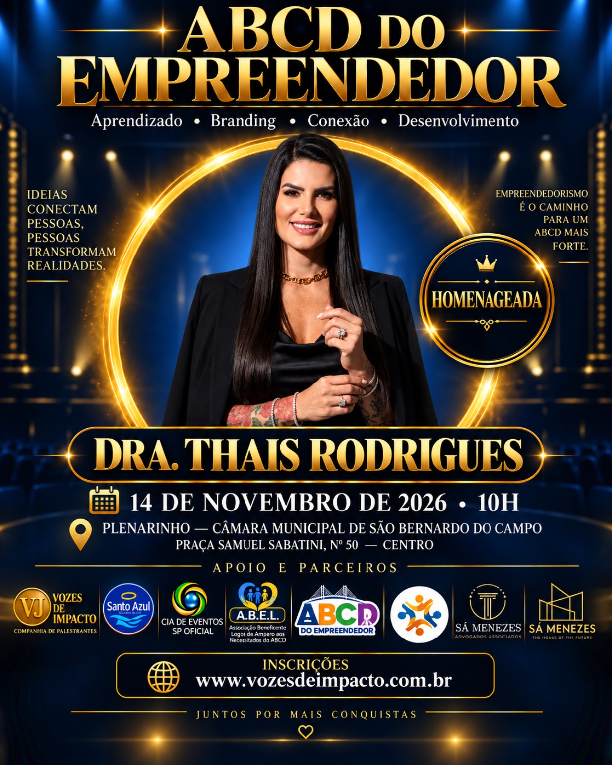 Card de Dra. Thaís Rodrigues no ABCD do Empreendedor
