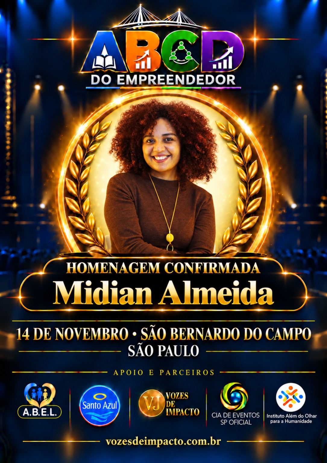 Card de Midian Almeida no ABCD do Empreendedor
