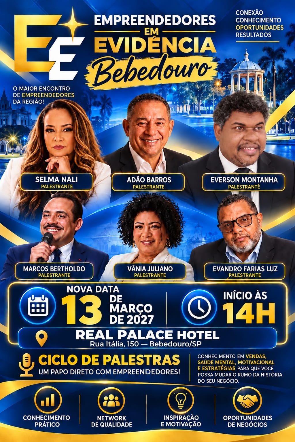 Cartaz do evento Empreendedores em Evidência — Bebedouro